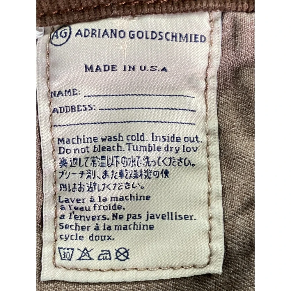 Adriano Goldschmied The Stevie Ankle Brown Corduroy 26R‎ (Fits 28) Preppy City